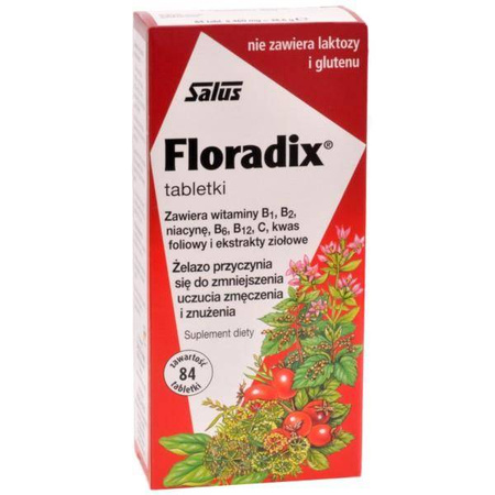 Zioło-Piast Floradix Tabletki 84 Szt Żródło Żelaza