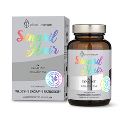 Pharmaverum SinasilHair na wsparcie zdrowych włosów, skóry i paznkoci 60 kaps.