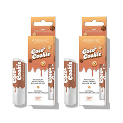 Zestaw: 2x 4Organic Naturalny nawilżający balsam do ust Coco cookie 5g