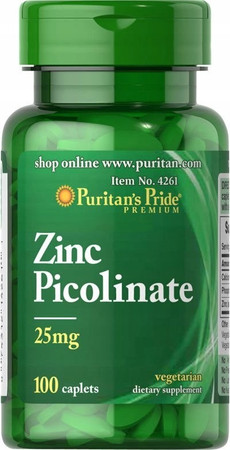 Puritans Pride Cynk pikolinian 25 mg 100 kaps.