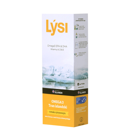 Lysi Tran islandzki Lýsi olej  240 ml smak cytytrynowy