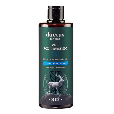 Duetus for Men - Żel pod prysznic 3w1 nawilżający Invictus 300 ml