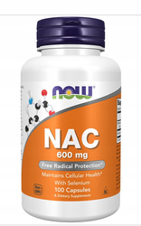 NowFoods NAC - N-Acetyl L-Cysteina 600 mg - 100 kaps.