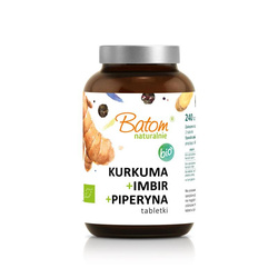 BATOM KURKUMA + IMBIR + PIPERYNA BIO 240 tabl.