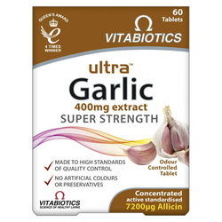 Vitabiotics Ultra Garlic czosnek bez zapachu suplement diety 60 tabl.