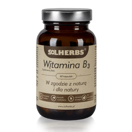 SOLHERBS Witamina B3 500 mg - 60 kaps.