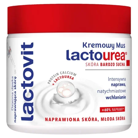 Lactovit lactourea mousse crema intensywnie nawilżający mus do ciała 400ml