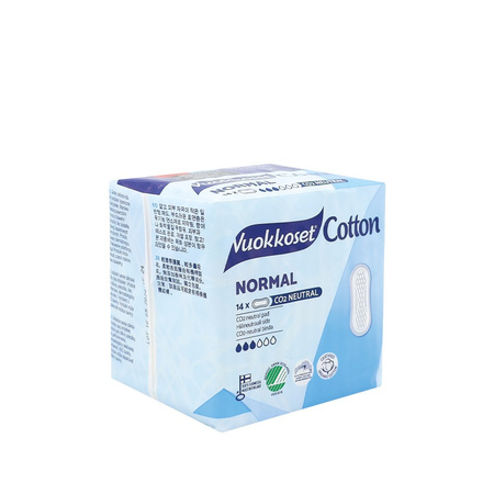 Vuokkoset, COTTON, NORMAL, Podpaski bez skrzydełek, 14 szt.