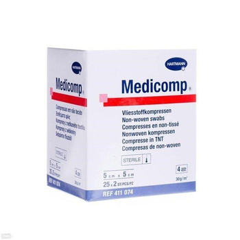 Medicomp kompresy jałowe 5 x 5 cm 50 sztuk