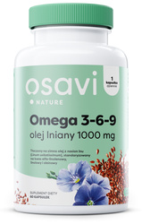 Osavi Omega 3-6-9 Olej Lniany, 1000mg - 60 kaps.
