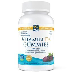 Nordic Naturals Vitamin D3 Gummies 1000 IU - 120 żelek smak owoce leśne