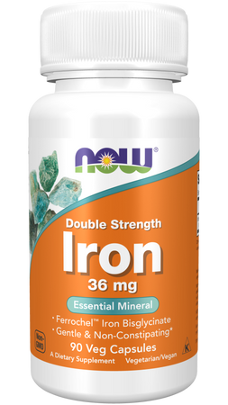 NOW FOODS Double Strength Iron (90 kaps.)