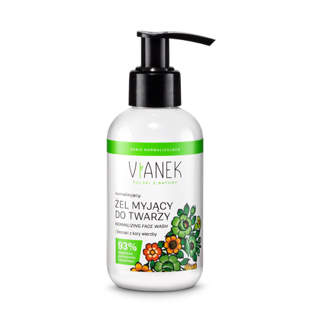 Vianek, Normalizujący żel myjący do twarzy, 150 ml
