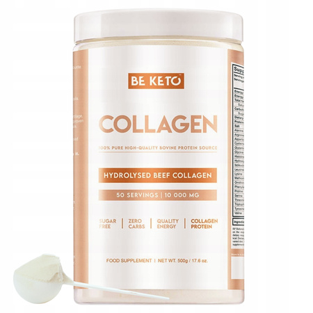 BeKeto Czysty Kolagen Wołowy Hydrolizowany - Bezsmakowy 500g