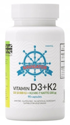 Navigator Vitamina D3 10000 IU + K2 MK-7 Natto 200 mcg - 90 kaps.