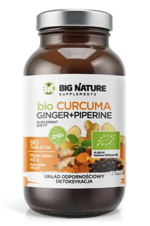 Big Nature Ginger Curcuma + Piperyna BIO 90 tabl.