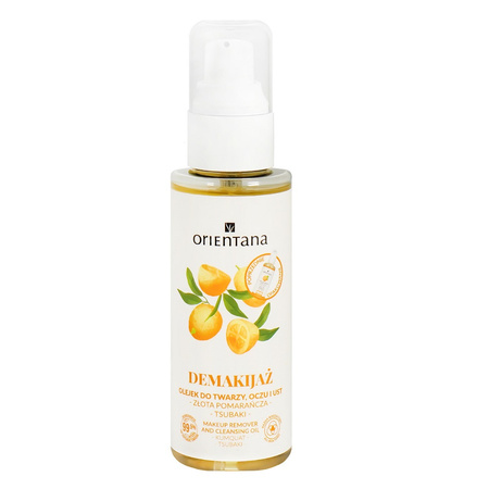 Orientana Olejek do twarzy, oczu i ust Demakijaż Złota pomarańcza Tsubaki 100ml