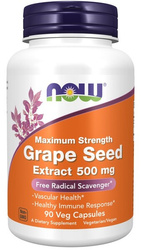 Now Foods Pestki Winogron (Grape Seed) Extract Maximum Strength 500 mg - 90 kaps. vege