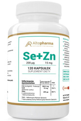 Altopharma Selen 200 µg + Cynk 15 mg+ Prebiotyk Vege 120 kaps.
