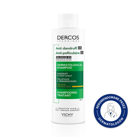 Dercos Anti-Dandruff Shampoo szampon przeciwłupieżowy do włosów suchych 200ml