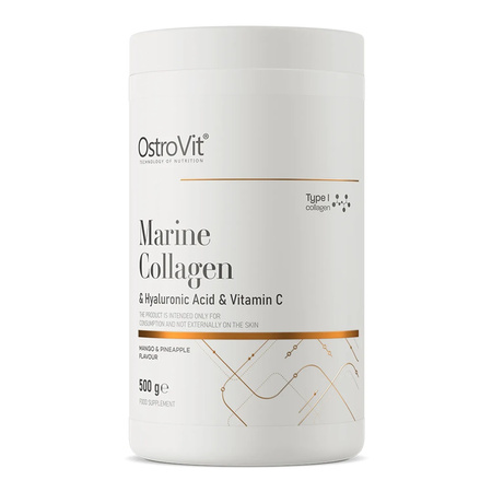OstroVit Kolagen Morski + Kwas Hialuronowy + Witamina C 500 g mango z ananasem