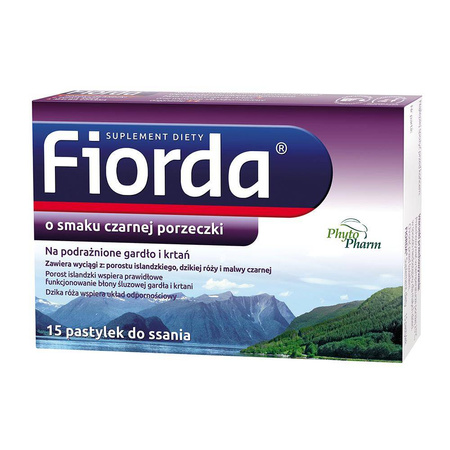 Pastylki do ssania o smaku cz. porzeczki 15 szt