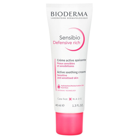 Bioderma Sensibio Defensive Rich, kojący krem do twarzy − 40 ml