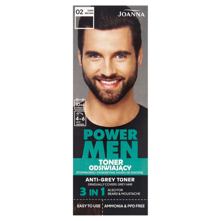 Power Men toner odsiwiający 02 Dark Brown 80g