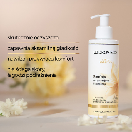 Uzdrovisco, Lipid Essence Emulsja oczyszczająca i łagodzącą, 200 ml