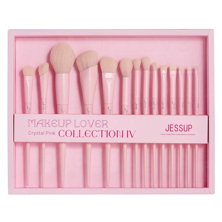Makeup Lover Crystal Pink Collection IV zestaw pędzli do makijażu T495 14szt.
