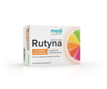 medi pharm Rutyna z wit.C malina 120 tabl.