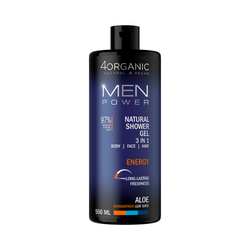4Organic Naturalny żel pod prysznic Men Power3w1 Energy 500ml