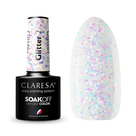 Soak Off UV/LED Glitter lakier hybrydowy 2 5g