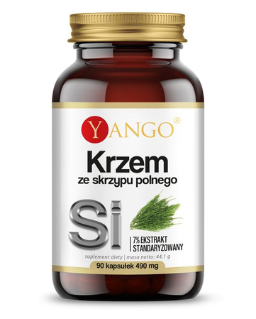 Krzem ze Skrzypu Polnego naturalne wsparcie dla włosów, skóry, paznokci i kości 90 kaps.