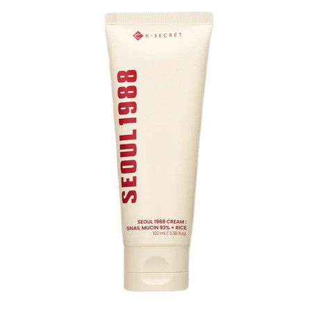 Seoul 1988 Snail Mucin 93% Cream łagodzący krem do twarzy z filtratem ze śluzu ślimaka i ryżem 100ml