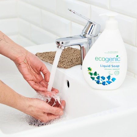 Ecogenic, Mydło do rąk w płynie z pompką, Pomarańcza, 500 ml