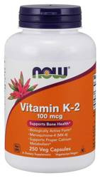 Now Foods Witamina K2 MK4 100 mcg i Lucerna 250 kaps.