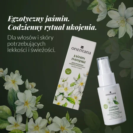 Orientana Jaśmin indyjski Perfumowana mgiełka nawilżająca do ciała i włosów 50ml