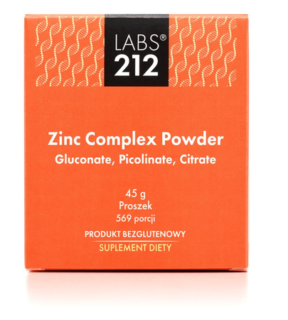 Labs212 Zinc Complex Powder Picolinate, Citrate, Gluconate 15 g
