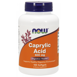 KWAS KAPRYLOWY 600 mg 100 kapsułek miękkich
