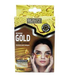 Beauty Formulas złote żelowe płatki pod oczy 6 par