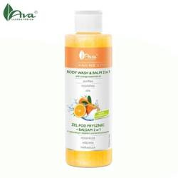 Żel pod prysznic + balsam 2w1 z naturalnym olejkiem pomarańczowym - AVA