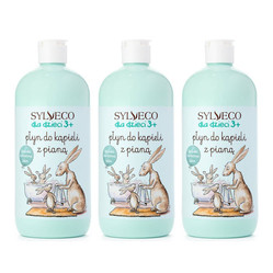 Zestaw: 3x Sylveco dla dzieci 3+ - Płyn do kąpieli z pianą - 500ml