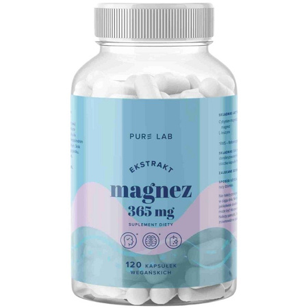 Pure Lab Magnez 365mg suplement diety 120 kapsułek