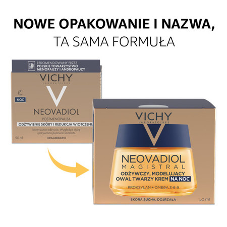 Vichy Neovadiol Magistral na noc odżywczy krem przeciwzmarszczkowy dla kobiet po menopauzie
