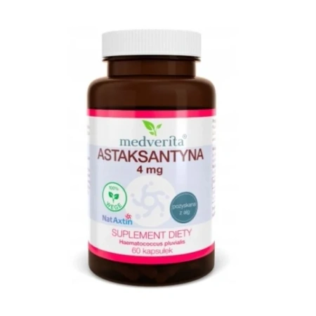 Medverita Astaksantyna z alg 10 mg na wsparcie układu nerwowego 60 kaps.