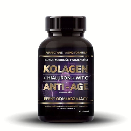 Intenson Kolagen Anti-Age + Hialuron + Witamina C 90 tabl.