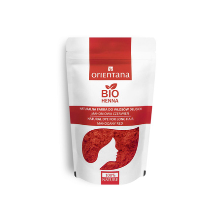 Orientana - Naturalna farba do włosów długich. Bio Henna Mahoniowa Czerwień - 100 g