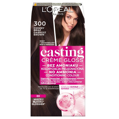 Casting Creme Gloss farba do włosów 300 Ciemny Brąz
