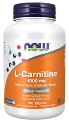 NOW FOODS L-Carnitine - L-Karnityna 1000mg (100 tabl.)